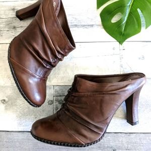 New Gianni Bini Leather Boot Mules Heels